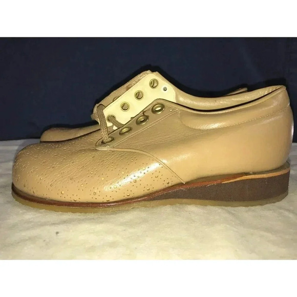 P. W. Minor Orthopedic Brown Lace Up Wedge Heels 5 B Medium Comfort Shoes (d) - Picture 2 of 8
